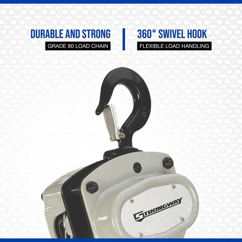 Таль Strongway Mini Lever Chain Hoist, 1100-Lb. Capacity, 5ft. Lift — фото лота 2