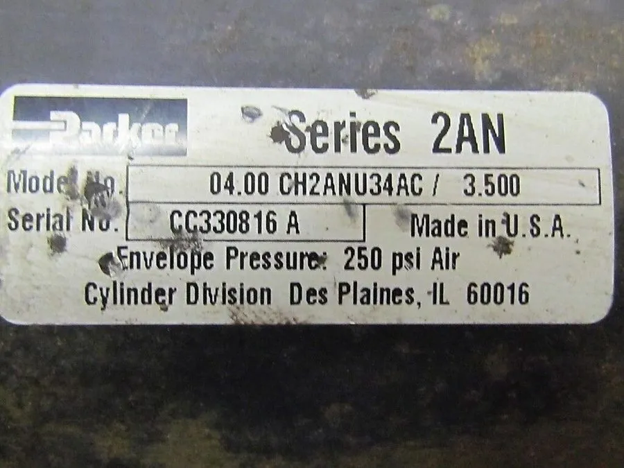 Пневмоцилиндр Parker 04.00 CH2ANU34AC 3.500 Pneumatic Air Cylinder 4"Bore 3.5"St — фото лота 1