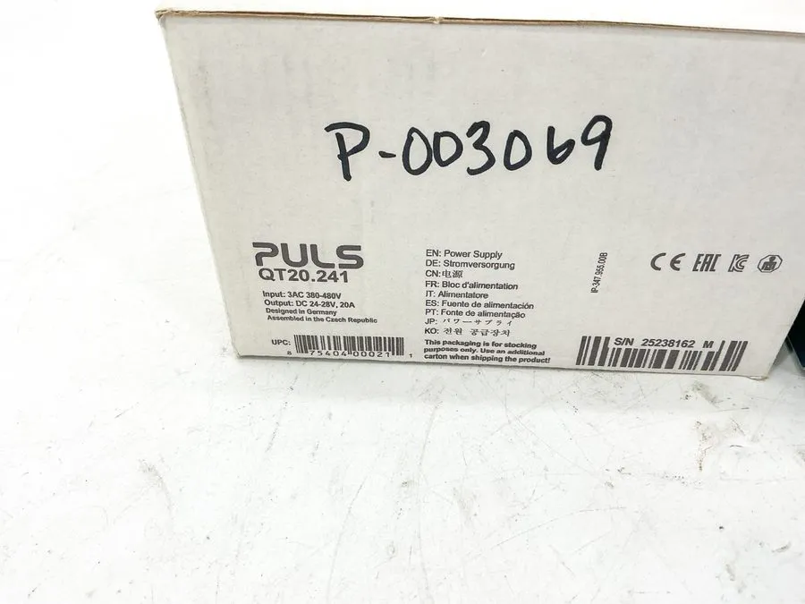 Блок питания Puls QT20.241 Dimension DIN Rail Power Supply 480Vac 3Ph .9-.65A 48