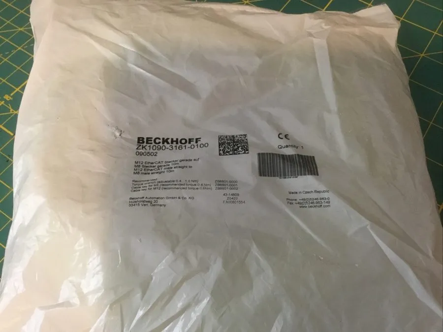 Кабель Beckhoff ZK1090-3161-0100 Double Ended EtherCAT M8 M12 Cable 10m 090502
