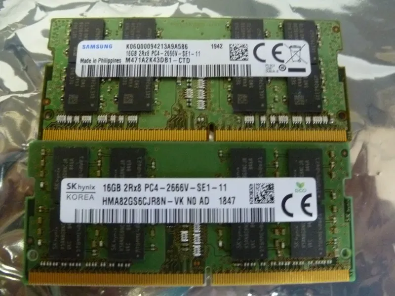 Модуль памяти MIX HYNIX/SAMSUNG 16GB PC4-2666V LAPTOP MEMORY RAM