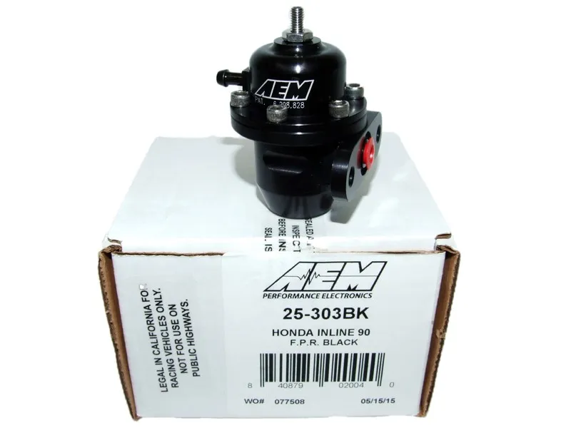 Трубопроводная арматура AEM 25-303BK Adjustable Fuel Pressure Regulator Black