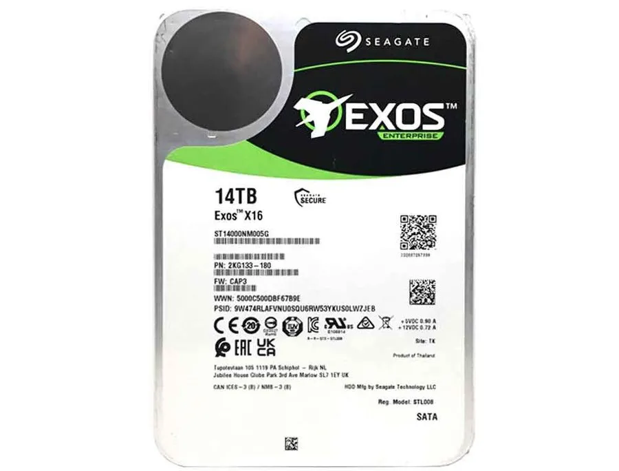Жёсткий диск Seagate EXOS X16 14TB 256MB 7200rpm 3.5" SATA 6Gb/s Hard Drive ST14