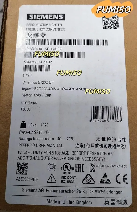 Частотный преобразователь 6SL3210-1KE14-3UP2 Siemens Sinamics G120C DP