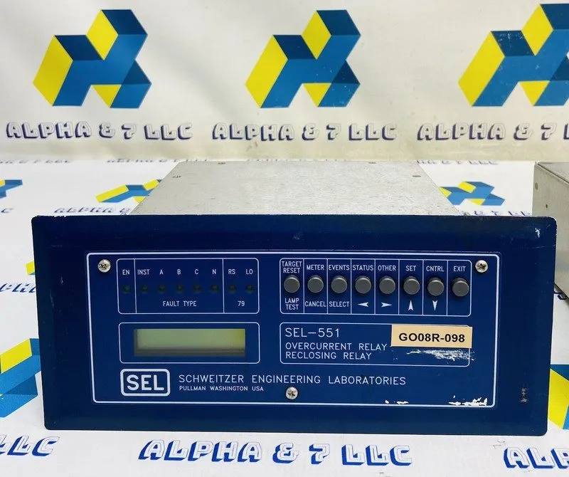 Реле защиты Ship SEL-551 OVERCURRENT RELAY RECLOSING 055100CX6X2X 220vdc