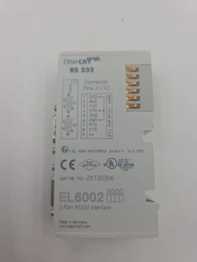 Модуль ввода-вывода EL6002 BECKHOFF EtherCAT Terminal
