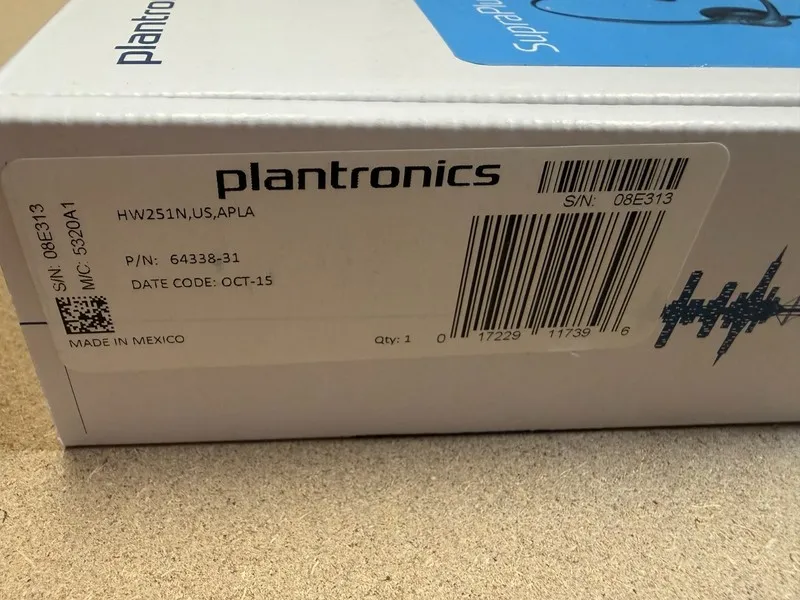 Plantronics SupraPlus HW251N Black Headband Headset