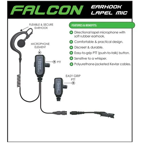 Выносной микрофон FALCON Police Quick Release Earpiece для Motorola XPR3000, XPR