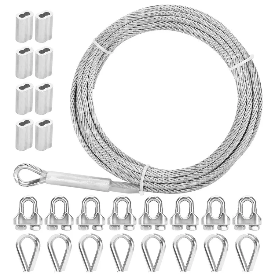 Кабель 3/16" x 100' Stainless Steel Aircraft Cable 7x19 Type 304 Marine Rigging  — фото лота 2