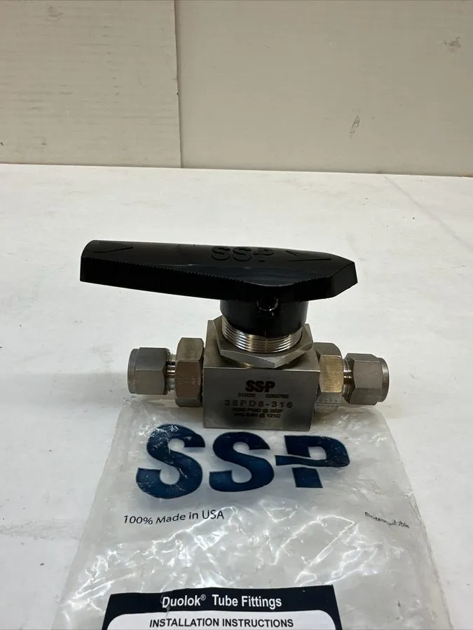Клапан SSP FloLok 38PD8-316 Floating Ball Valve Stainless Steel