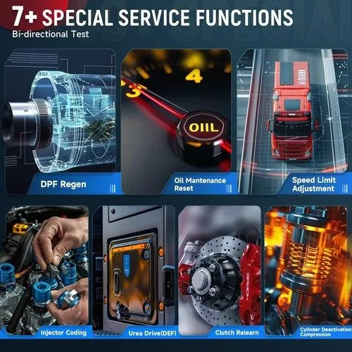 Диагностический сканер LAUNCH CRP129HD Heavy Duty Truck Diesel Scanner Diagnosti — фото лота 2