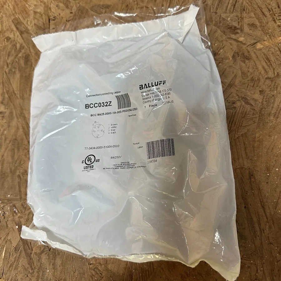 Соединительный кабель BALLUFF BCC032Z M12 4-POLE FEMALE 90 5M SINGLE ENDED CORDS