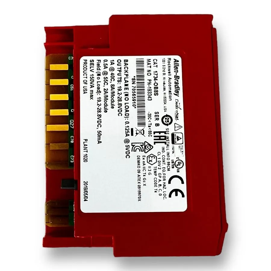Модуль ввода-вывода Allen-Bradley 1734-OB8S POINT I/O 8-Ch Safety Sourcing Outpu — фото лота 1
