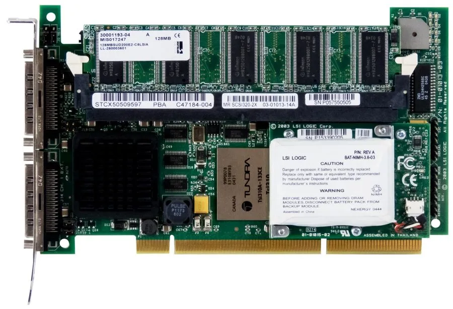 Контроллер Intel SRCU42X PCI-X Dual Ultra320 SCSI RAID Controller w/128MB New. B