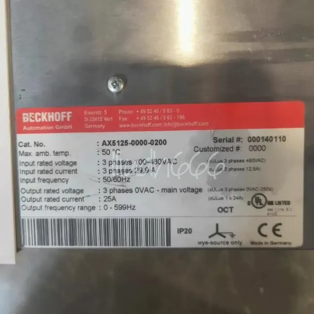 Сервопривод BECKHOFF AX5125-0000-0200 Servo Driver