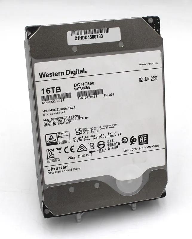 Жёсткий диск WD WUH721816ALE6L4 16TB SATA Ultrastar DC HC550 3.5" LFF Hard Drive