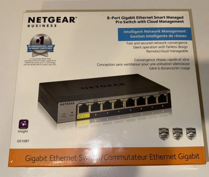 Коммутатор Netgear GS108T-300NAS 8-Port Gigabit Ethernet Smart Managed Pro Switc