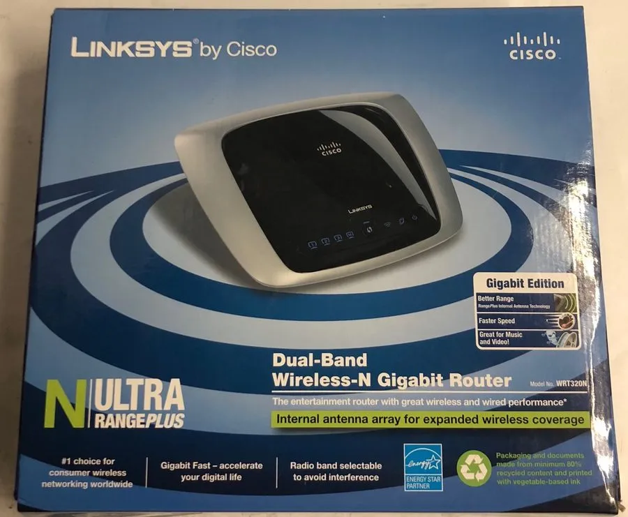 Маршрутизатор Cisco Linksys WRT320N Dual-Band WiFi 4 Port Wireless-N Gigabit Rou
