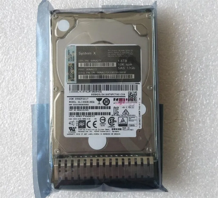 Жёсткий диск 00NA271 Lenovo IBM 1.8TB 10K 12GBps SAS 2.5" G3HS 512e HDD 00NA272 