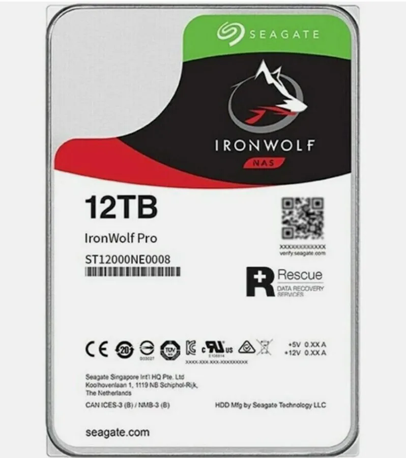 Жёсткий диск Seagate IronWolf Pro 12TB 7200RPM SATA 6Gb/s 3.5" NAS HDD ST12000NE