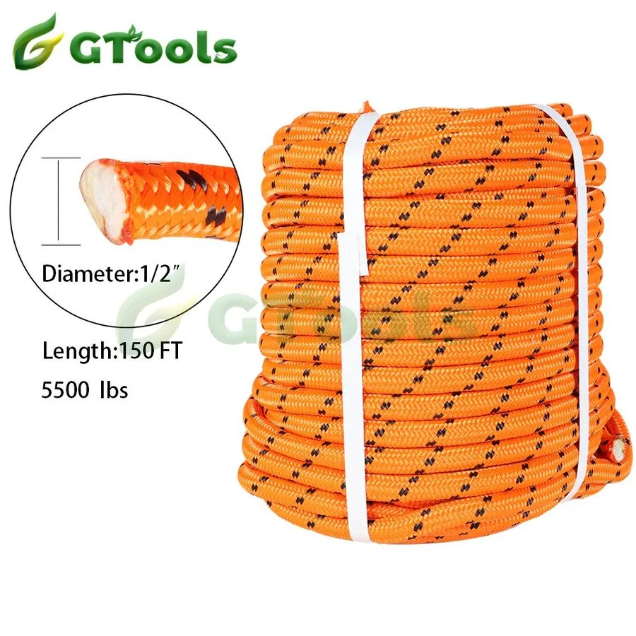 Складское оборудование 1 PC150ft Double Braid Polyester Rope Rigging Rope 1/2in  — фото лота 1