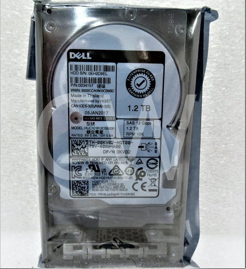 Жёсткий диск Dell 00KV02 0KV02 HUC101812CSS200 1.2TB 2.5" 10K 12Gbps SAS HDD Har