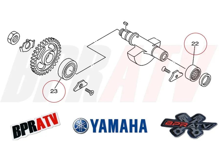 Подшипник Yamaha 93311-62574-00 / 93306-30560-00 Raptor 660 SKF Crank Balancer B — фото лота 2