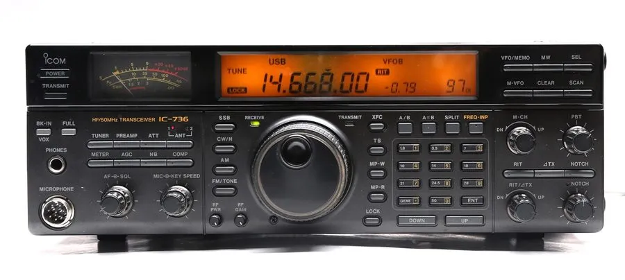 Выносной микрофон I-COM IC-736 Ham Radio Transceiver Cords, Microphone, Box — фото лота 1