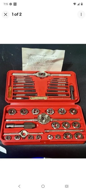 Режущий инструмент SNAP-ON METRIC TAP AND DIE SET #TDM117A (MISSING 1 TAP)