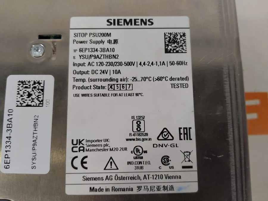 Блок питания Siemens SITOP PSU200M 10 A power supply 6EP1334-3BA10