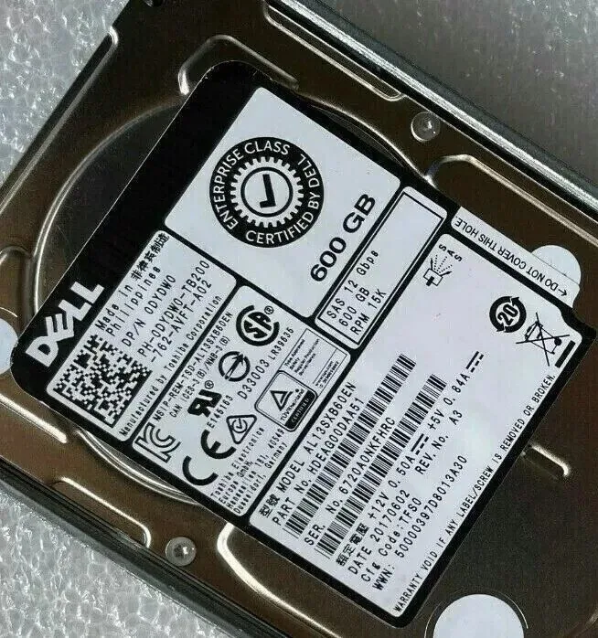 Жёсткий диск Dell 600GB 15K 2.5 Enterprise Class SAS 12Gb/s HDD 512N AL13SXB60EN
