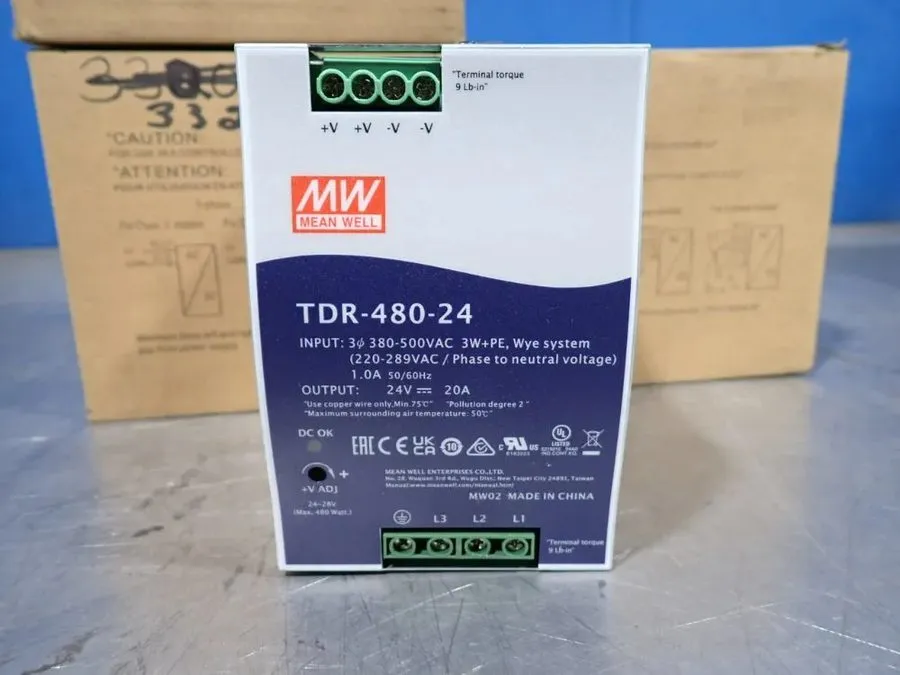 Блок питания Mean Well TDR-480-24 Industrial DIN Rail Power Supply 24VDC 20A 480