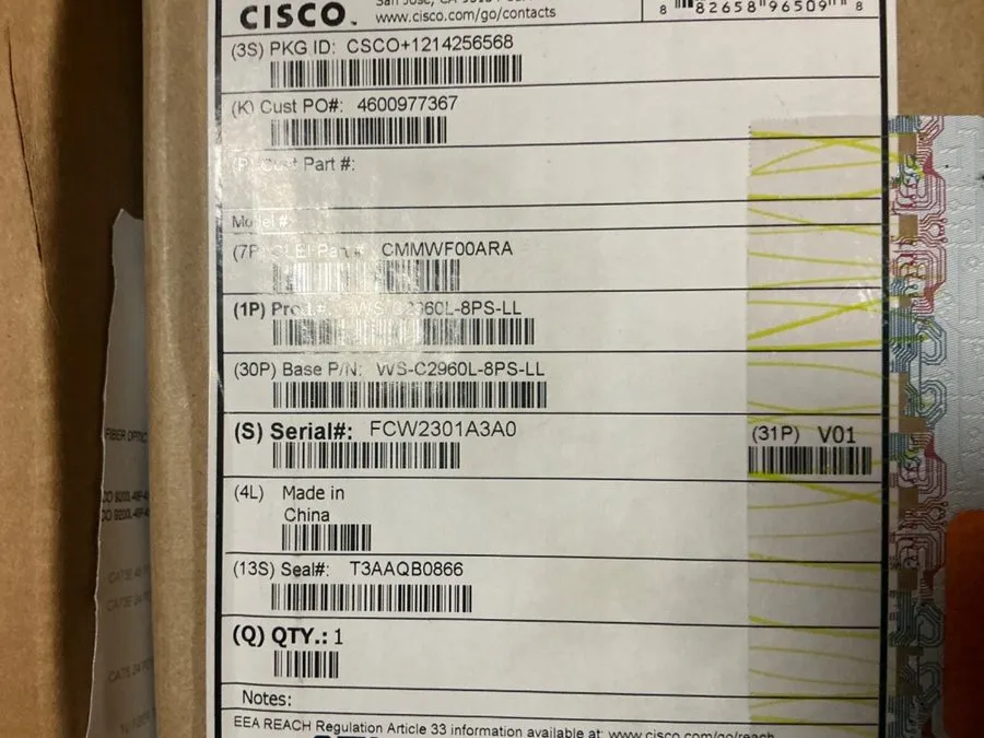 Коммутатор Cisco WS-C2960L-8PS-LL Switch