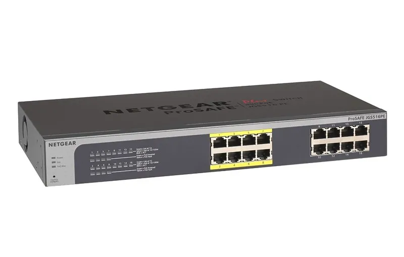Коммутатор NETGEAR ProSAFE JGS516PE 16-Port Gigabit + PoE Network Switch; 616119