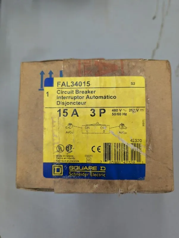 Автоматический выключатель Square D FAL34015 Circuit Breaker, 15A, 480V AC, 250V