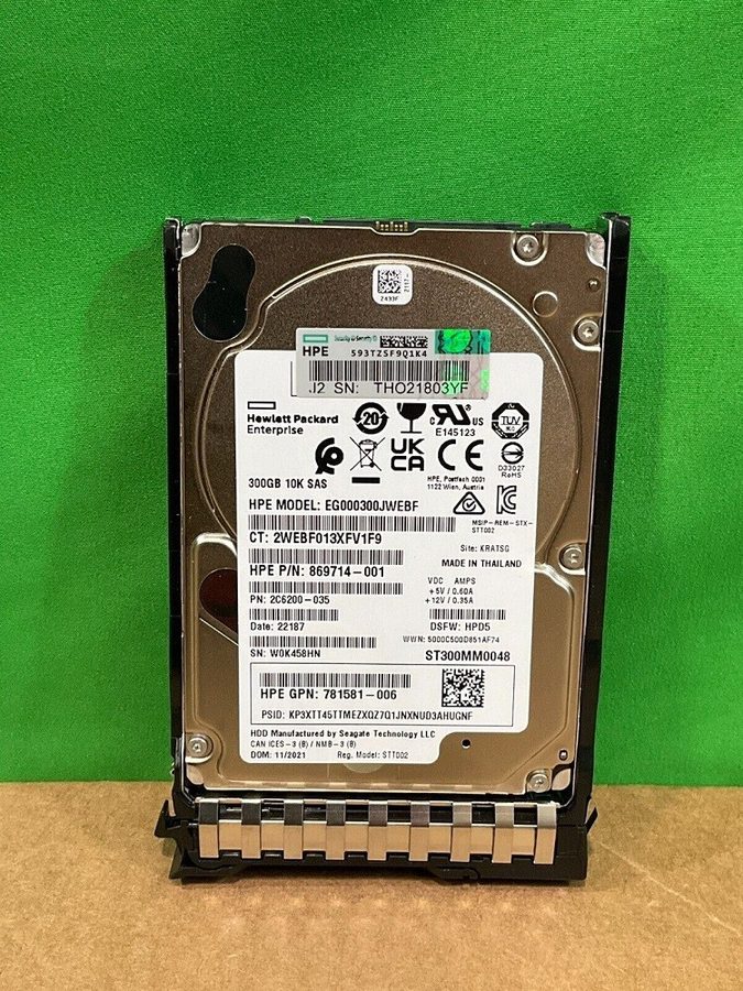 Сервер HPE P40430-B21 P40785-001 300GB 12G SAS 10K 2.5" ENT Server Hard Drive HD