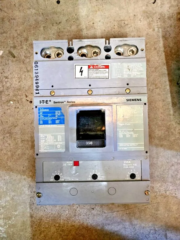 Автоматический выключатель Siemens JXD63B350 Sentron Series Circuit Breaker 350A — фото лота 4