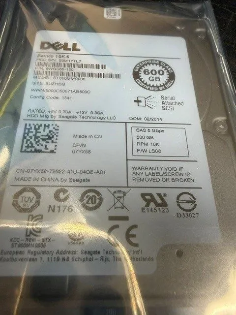 Жёсткий диск HP ST600MM0006 EG0600FCVBK 600GB 10K 2.5" SAS HDD 693569-003 507129