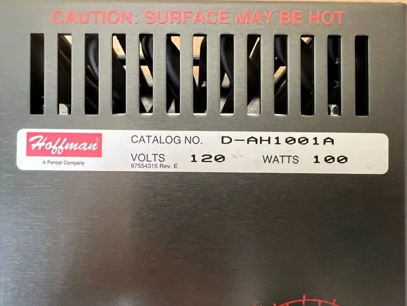 Монтажный шкаф Nvent Hoffman DAH1001A Electric Enclosure Heater 115V 100W Alum — фото лота 1