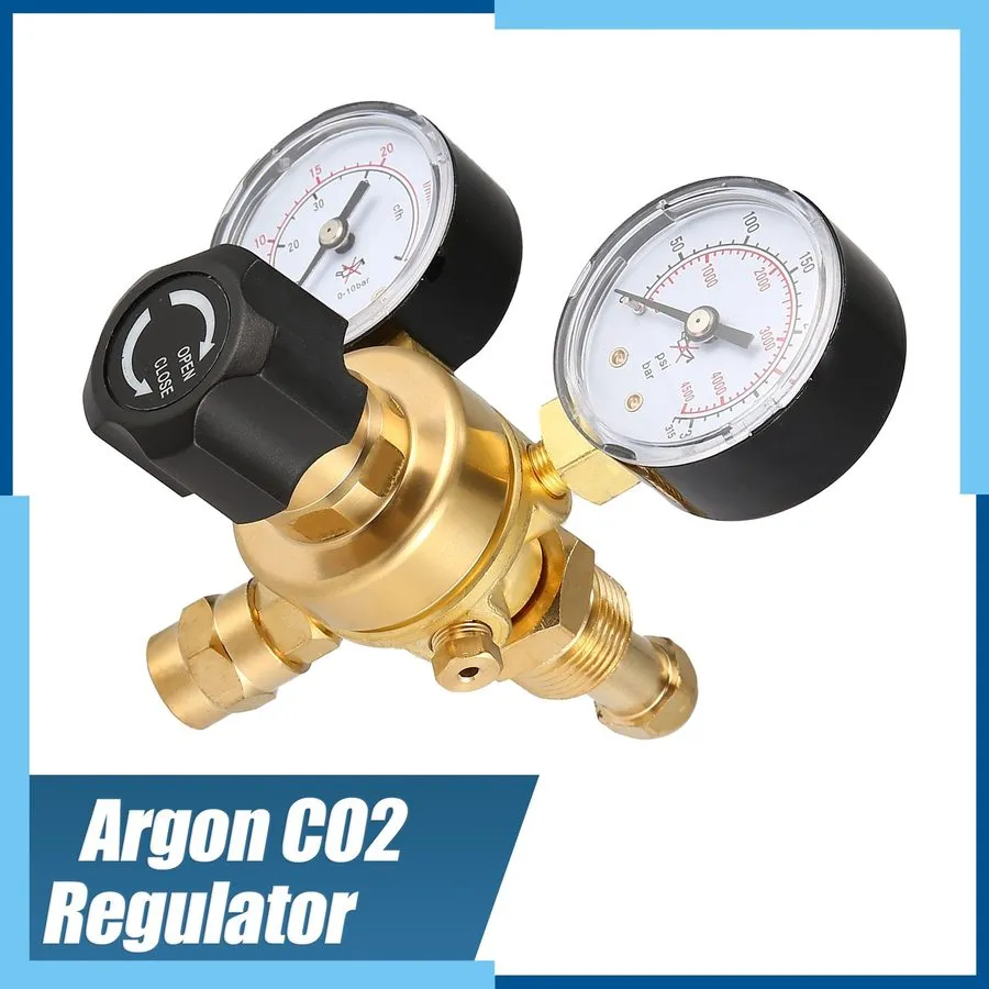Трубопроводная арматура Argon CO2 Welding Gas Regulator Flowmeter 0-60 CFH CGA-5 — фото лота 1