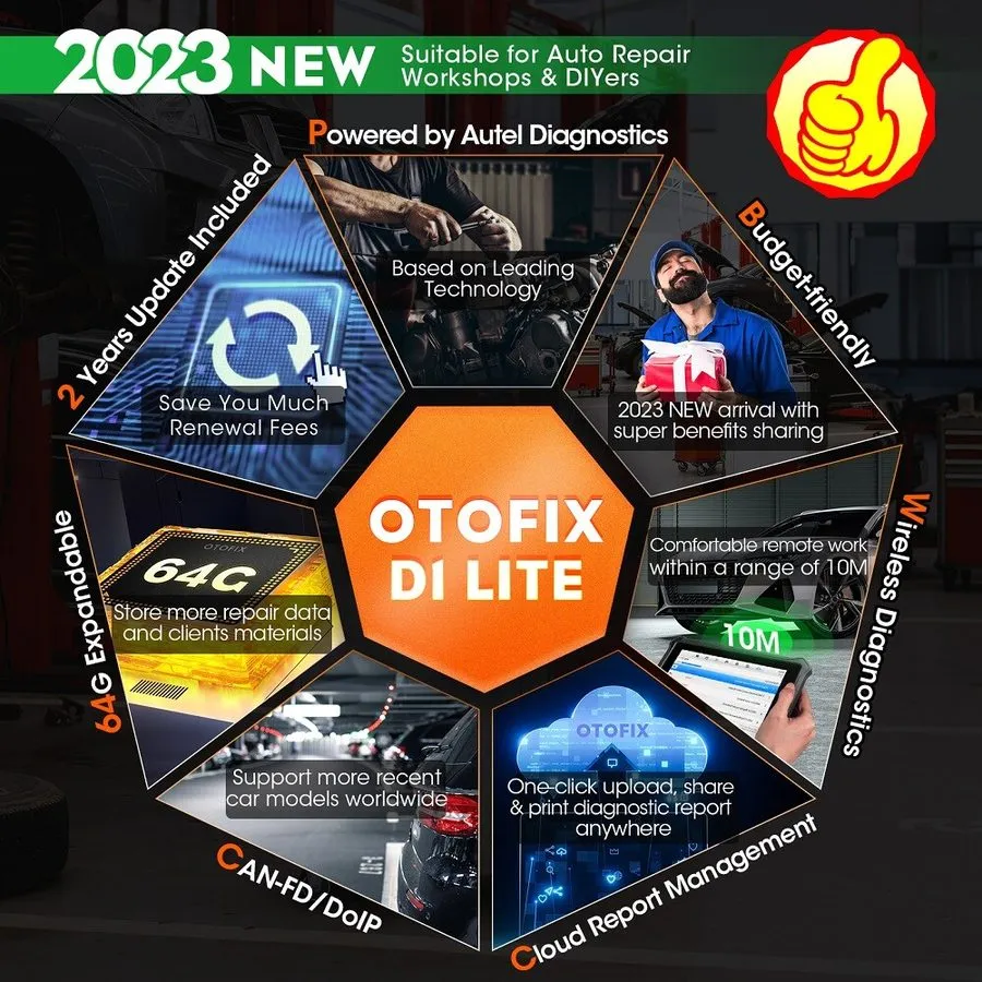 Диагностический сканер 2026 OTOFIX D1 LITE as MK808S Auto Scanner All Systems Di