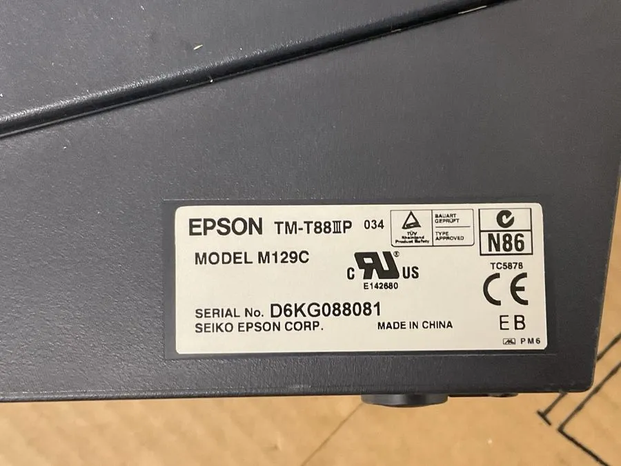 Принтер чеков Epson TM-T88III M129C Thermal POS Receipt Printer Parallel Interfa