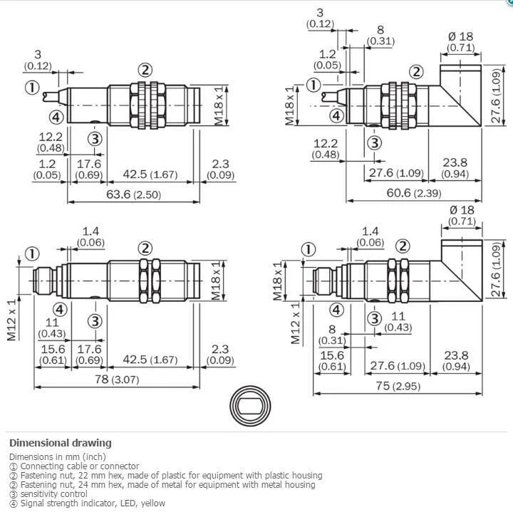 Датчик приближения SICK VTF18-3N5340 Photoelectric Proximity Sensor NPN Kd