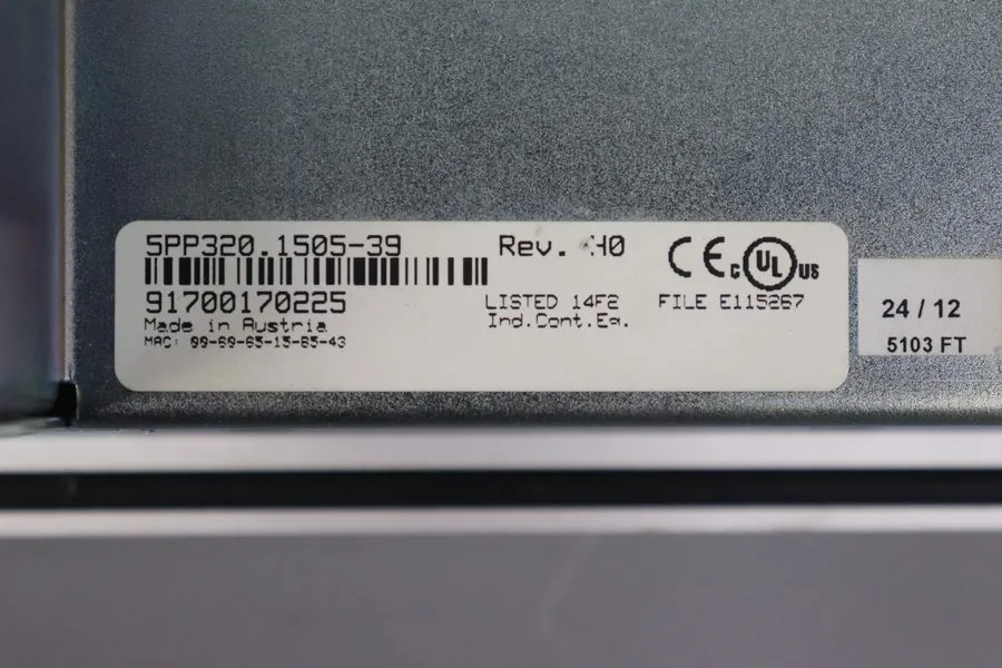 IIoT-устройство B&r 5pp320.1505-39 Power Panel 300 Rev.h0 24vdc