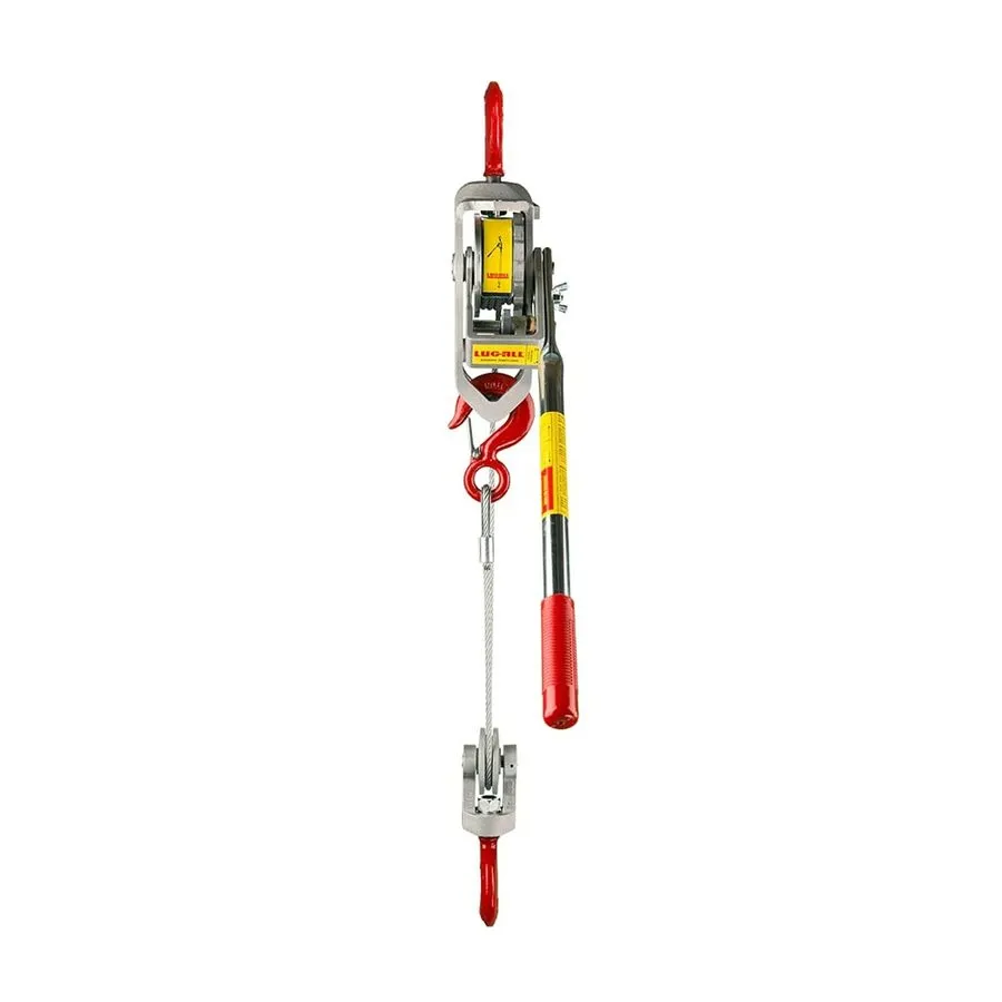 Таль Lug-All 3000-10 Industrial-Grade Cable Come Along Ratchet Winch Hoist, Red — фото лота 1