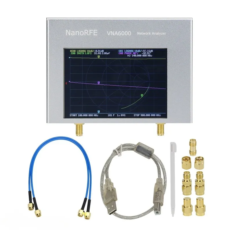 Анализатор цепей VNA6000-B Two Port 6GHz Portable Vector Network Analyzer 110dB