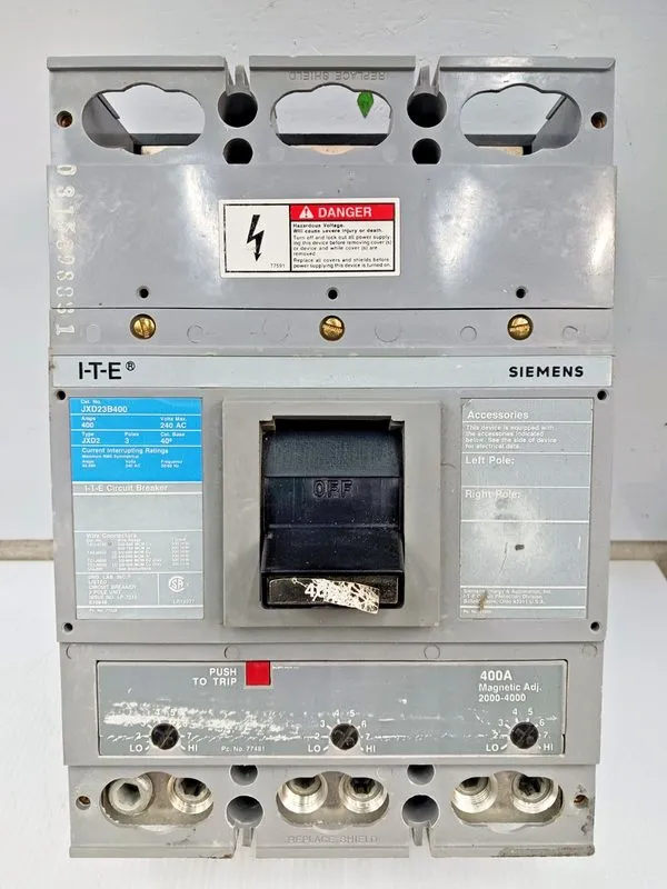 Автоматический выключатель ITE/SIEMENS SENTRON SERIES CIRCUIT BREAKER JXD23B400  — фото лота 1