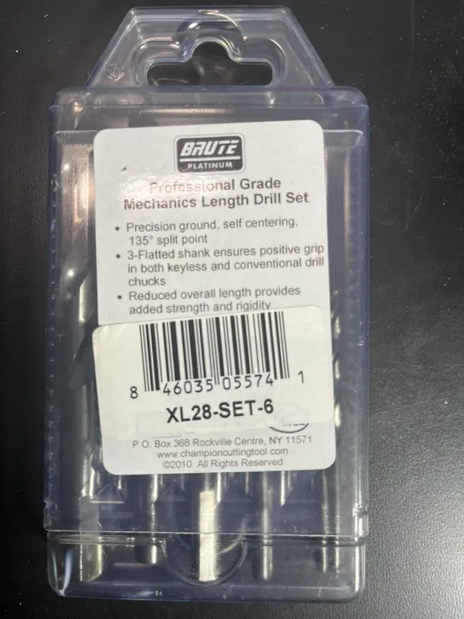 Режущий инструмент Champion XL28-SET-6 Brute Platinum Mechanics Length Twist Dri — фото лота 1