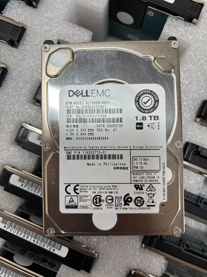 Жёсткий диск Lot: 3 Dell EMC-brand Toshiba 1.8TB HDD 10K RPM, SAS 12Gb/s 2.5", A