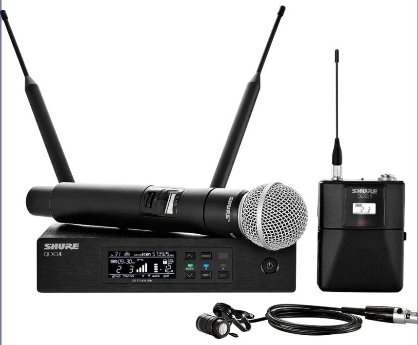Радиосистема Shure QLXD124/85 Combo Wireless Handheld and Lavalier Microphone Sy